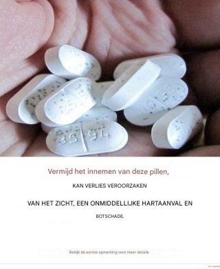 WAARSCHUWING! DEZE TABLETTEN KUNNEN BLOEDSTOLLINGEN, BLOEDTROMBOT EN HARTAANVALLEN VEROORZAKEN.